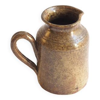 Stoneware pitcher signed Baudat