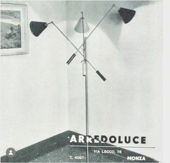 “Triennale” floor lamp by Angelo Lelii by Arredoluce