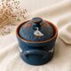 Alsatian terrine vintage in glazed earthenware – decorated with geese from Soufflenheim