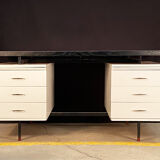 6-drawer desk white laminate