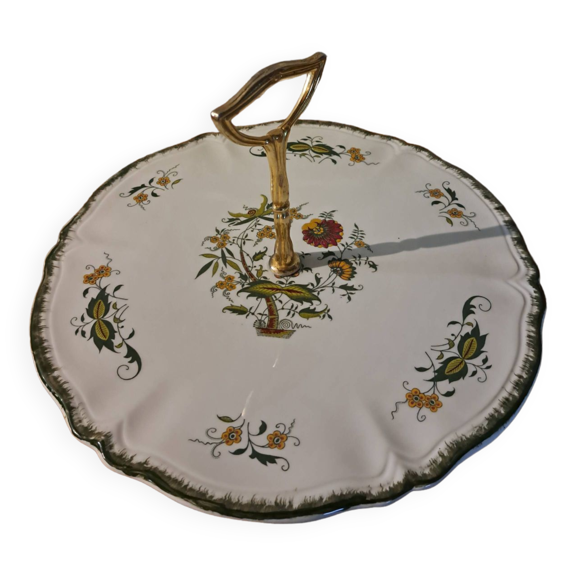 earthenware cheese tray Clarence pattern by Sarreguemines