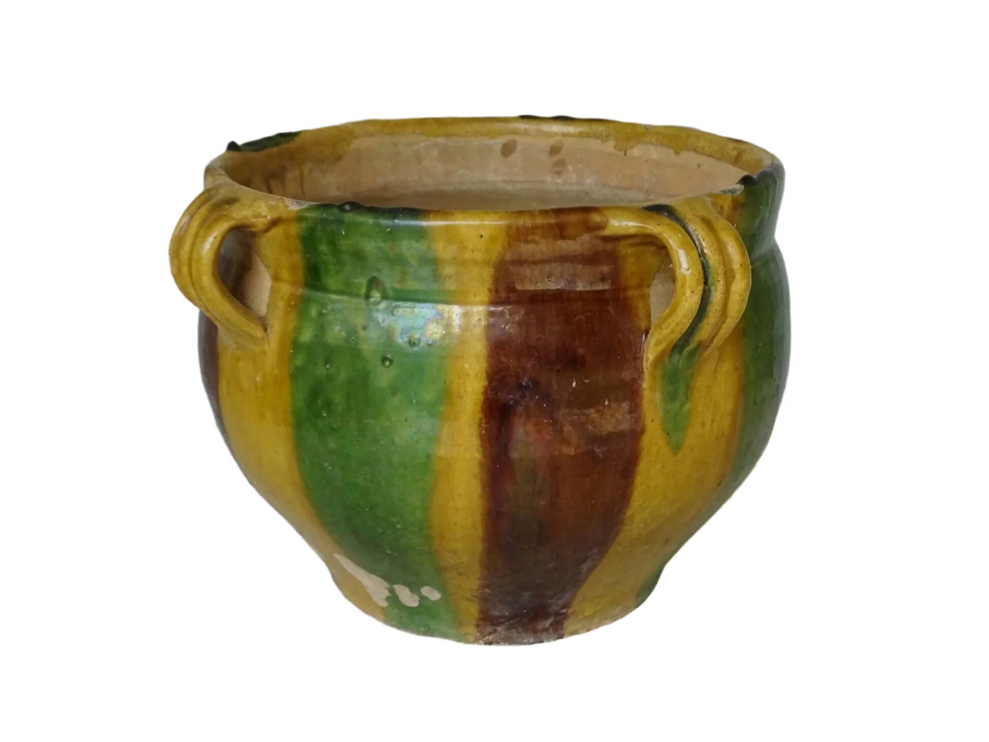 Jardinière antique française en terre cuite de Castelnaudary