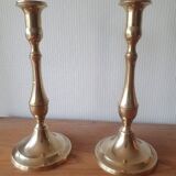 paire de bougeoirs laiton