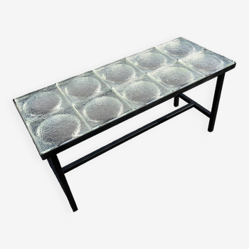 Table basse moderniste carreaux de verre Saint Gobain