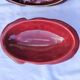 Ceramic terrine model rabbit dark red vintage