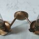 Vintage glass and brass applique