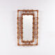 Bamboo with rattan french carved mirror rare beautiful, 1960