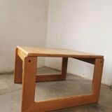 Square pine coffee table