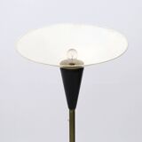 Floor lamp with white metal reflector, 1940s