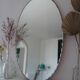 Vintage bevelled oval mirror