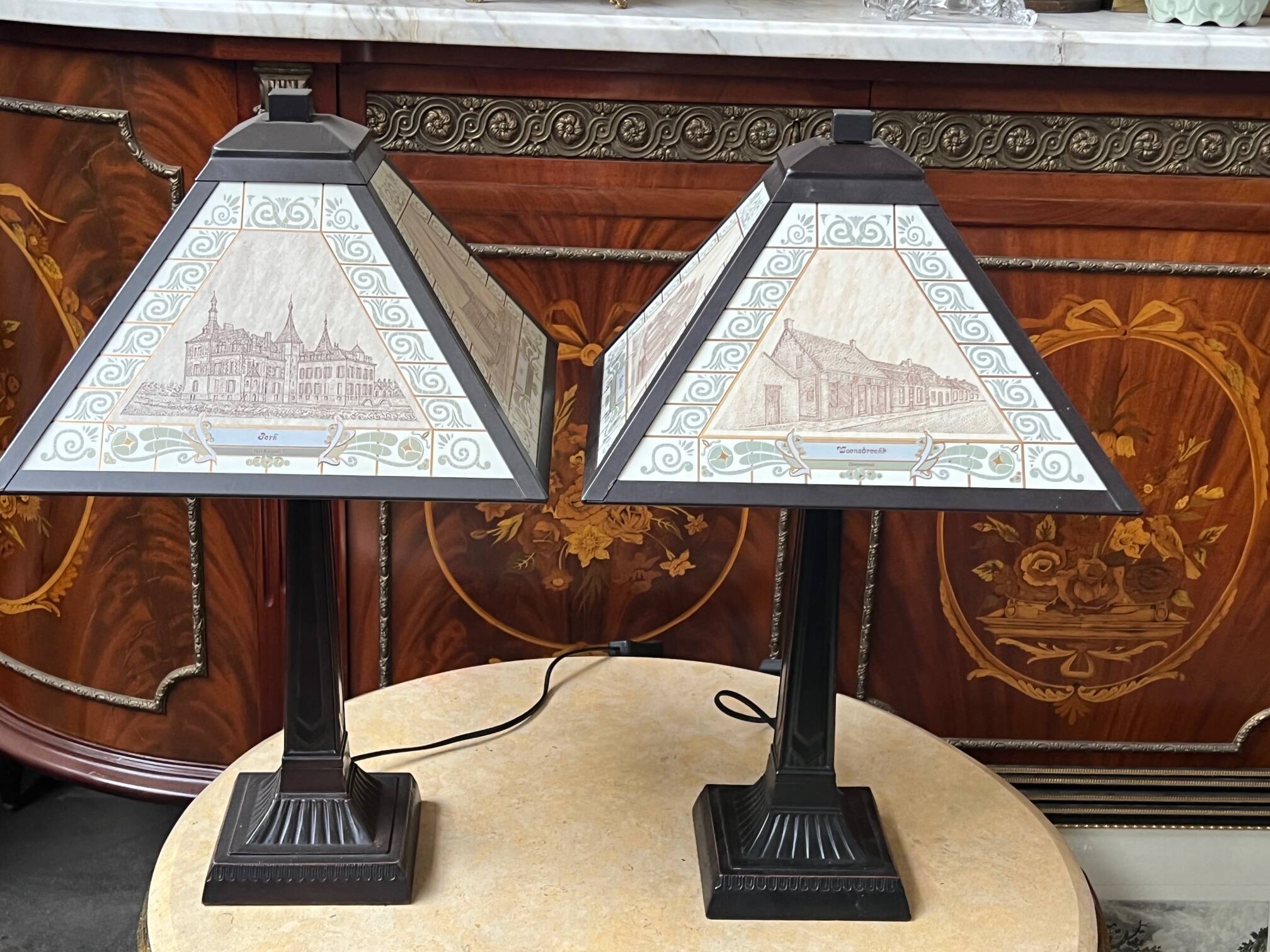 Pair of Art Deco table lamps by Atelier Decor Ar.