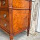 Louis XVI style chest of drawers in elm burl