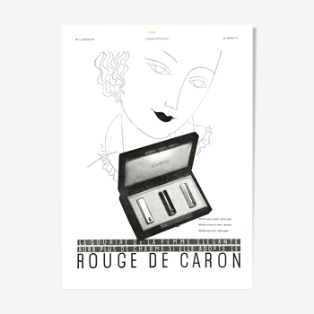 Vintage poster 30s Rouge de Caron