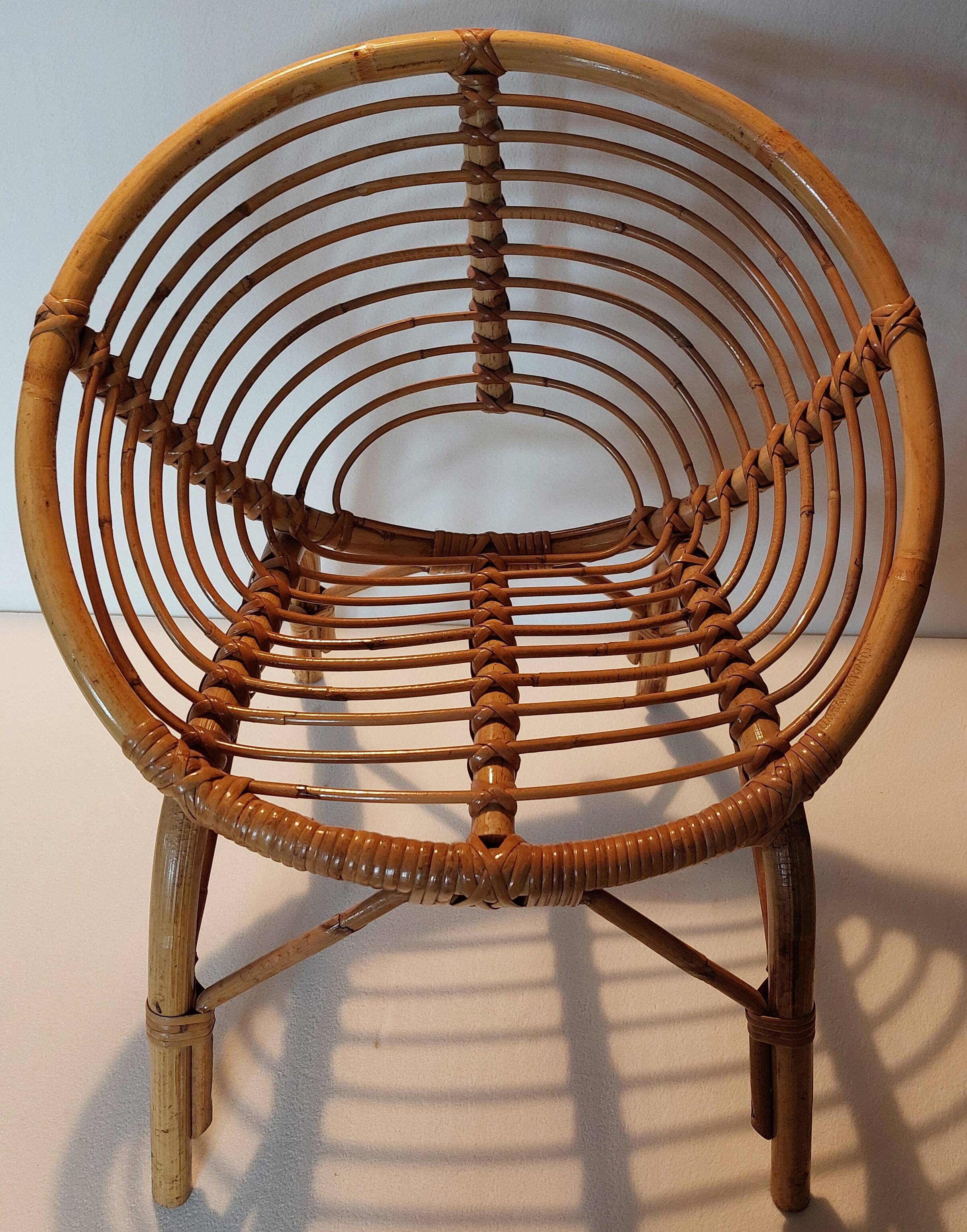 children's rattan armchair