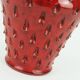 Italian mid century vase fratelli fanciullacci strawberry sgraffito decor 1960s 1970s
