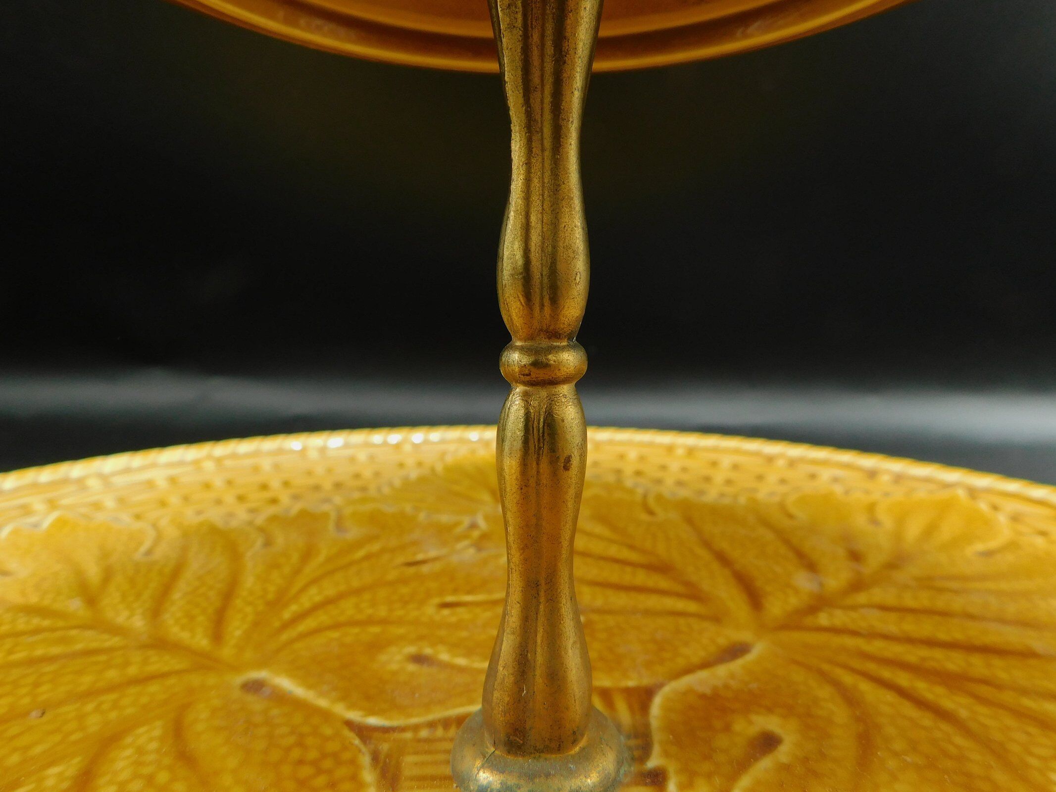 Gien ceramic servant with autumn decoration - 2 floors