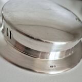 Antique Coquillor butter dish in silver-plated metal