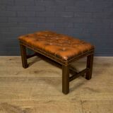 Set of Chesterfield armchairs with footstool