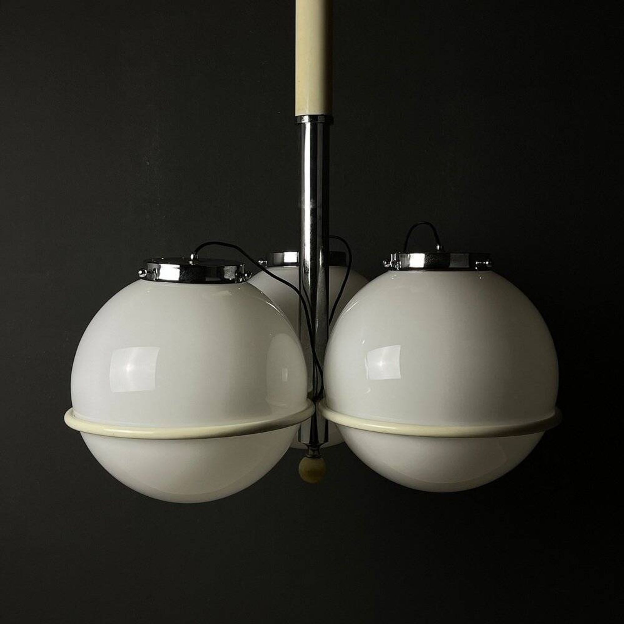 Lustre globe en verre de Murano par Gino Sarfatti, Italie, années 1960