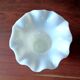 Antique vase in large white fairground opaline, vintage France