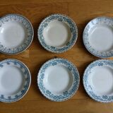 6 mismatched hollow plates Terre de fer