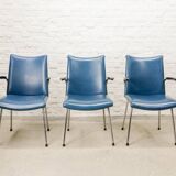 Set of 3 Dutch Design Arm Chairs by Gebroeders De Wit 1960s