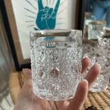 4 crystal whiskey glasses