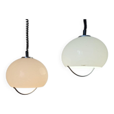 Ensemble de deux suspensions mid-century Meblo, Harvey Guzzini, Italie, années 1970.