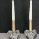 Pair of candlesticks in crystal from Vannes-le-Châtel