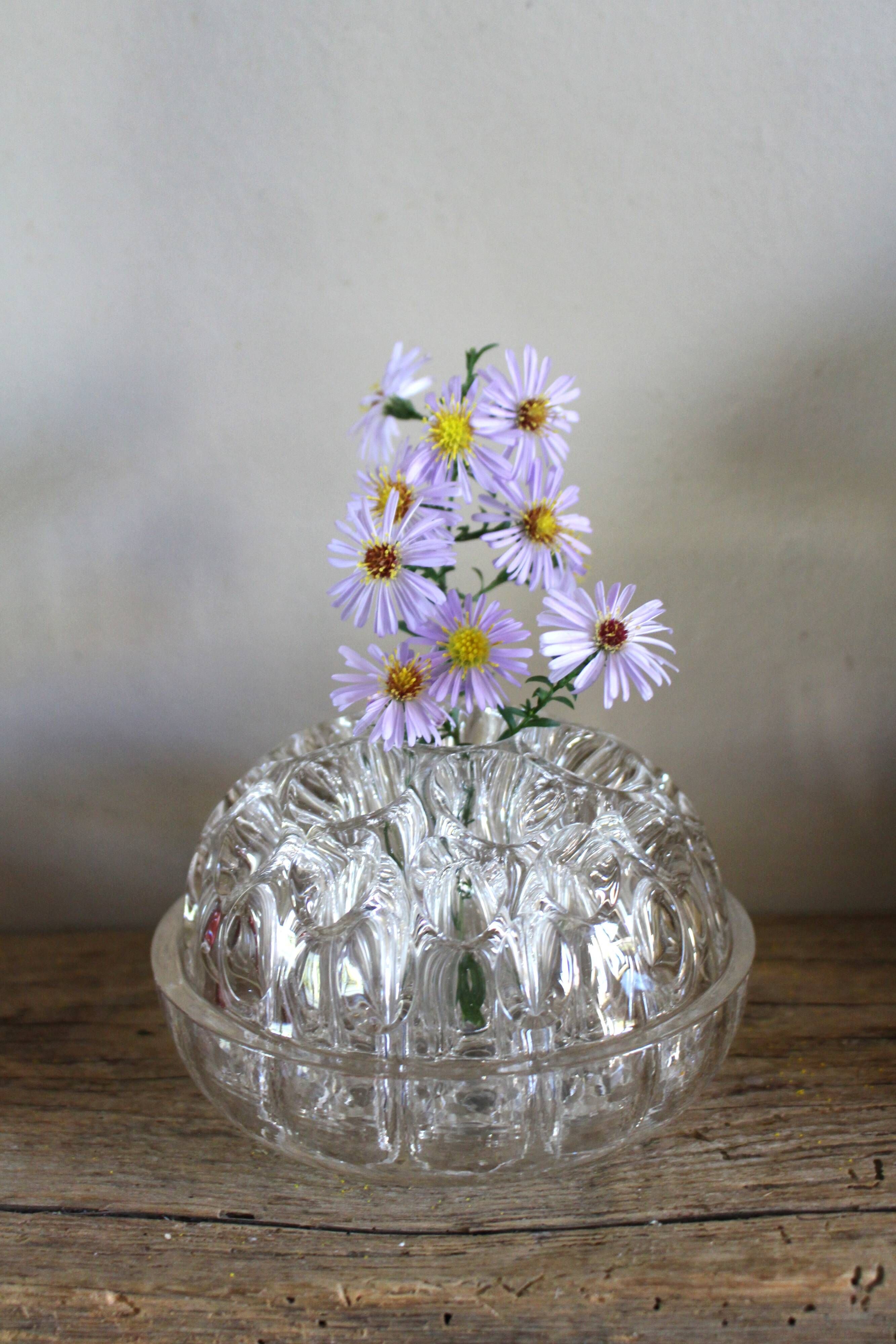 Round flower pick 20 vintage glass sunflowers
