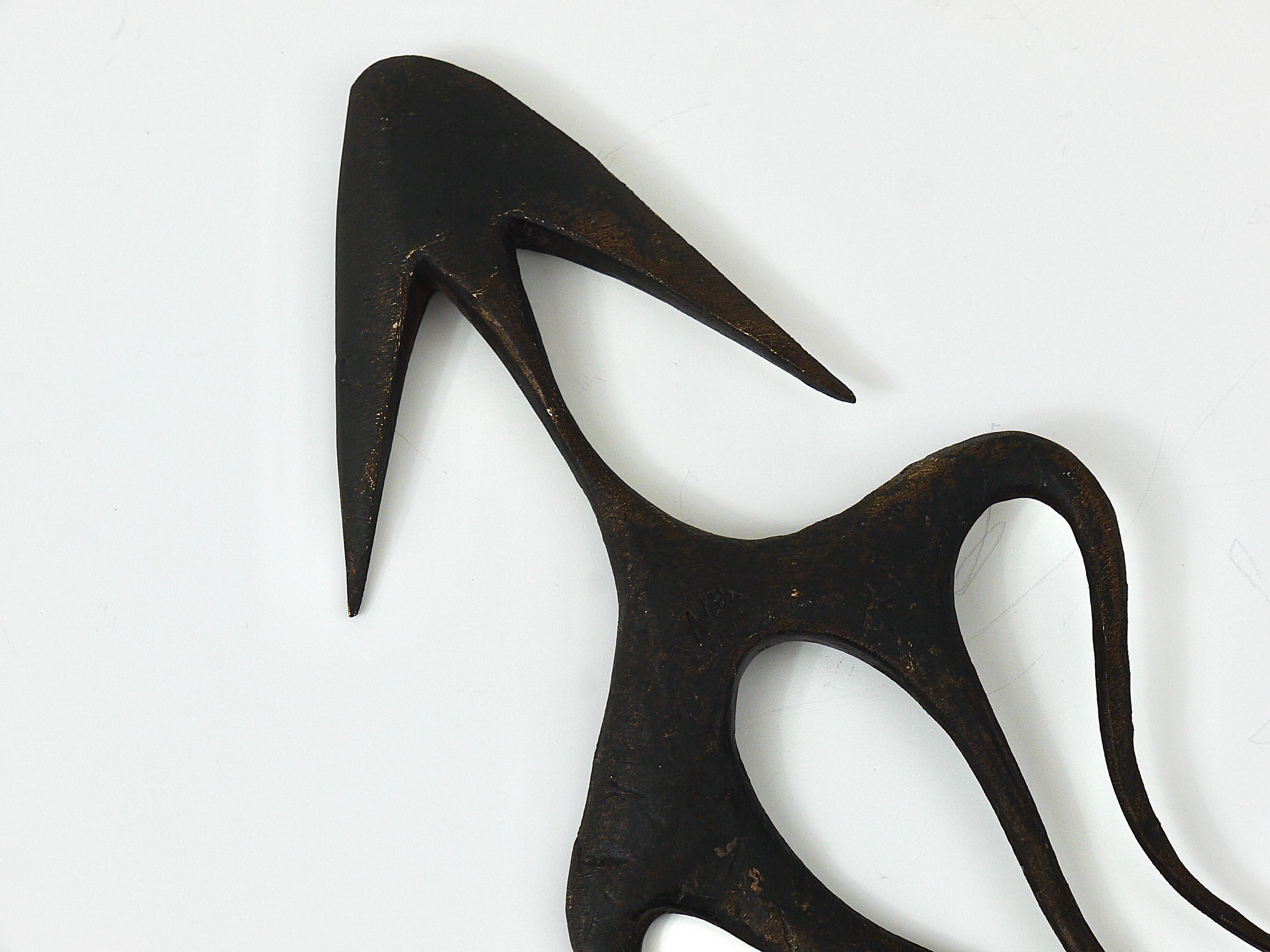 Carl Auböck Wall Sculpture Handmade Napoleon #4271, Brass, Austria