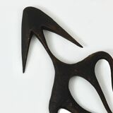 Carl Auböck Wall Sculpture Handmade Napoleon #4271, Brass, Austria