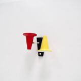 Small Italian Vintage Wall Lamp with Colorful Shades