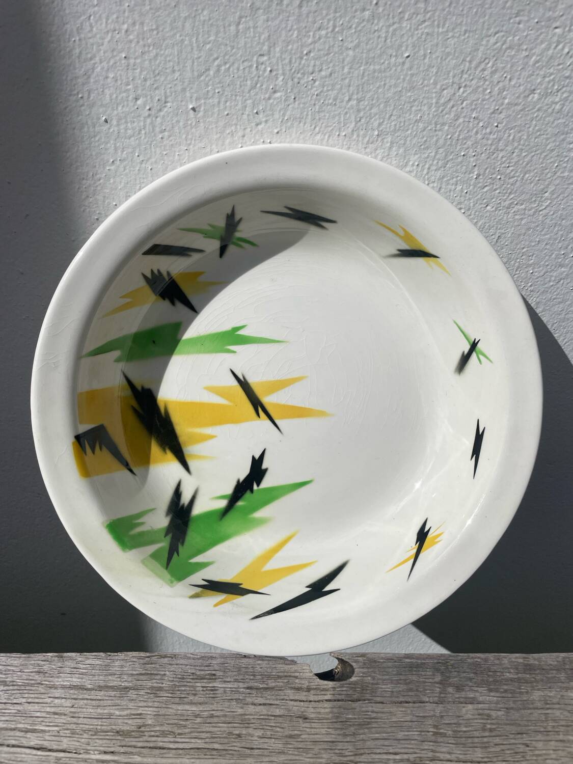 Round éclair dish 1970 Digoin Sarreguemines