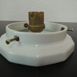 Ceramic neck globe ceiling light