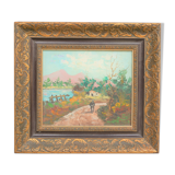 Ancient painting, painting on canvas