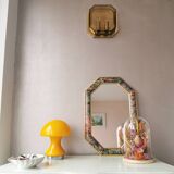 Vintage 80s glass table lamp