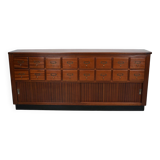 Vintage Mid-Century Dutch Hardwood Shop / Apothecary or Filing Cabinet
