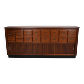 Vintage Mid-Century Dutch Hardwood Shop / Apothecary or Filing Cabinet