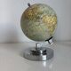 Antique French terrestrial globe – Chrome Art Deco base – Circa 1930 – Cart