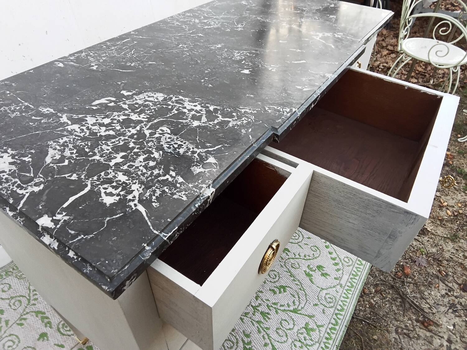 Gray chest of drawers