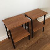Pair of solid oak bedside tables