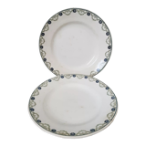 Flat earthenware plates from Saint Amand, iron earth