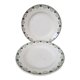 Assiettes plates en faïence de Saint Amand , terre de fer