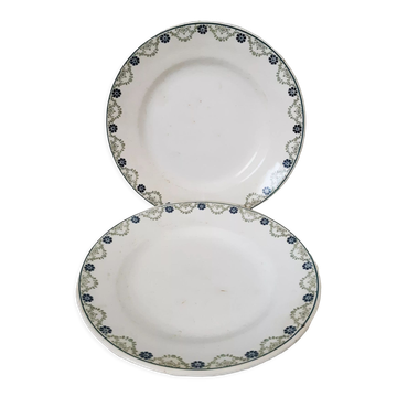 Flat earthenware plates from Saint Amand, iron earth