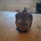 Small basket, vintage wicker basket in the shape of a swan.