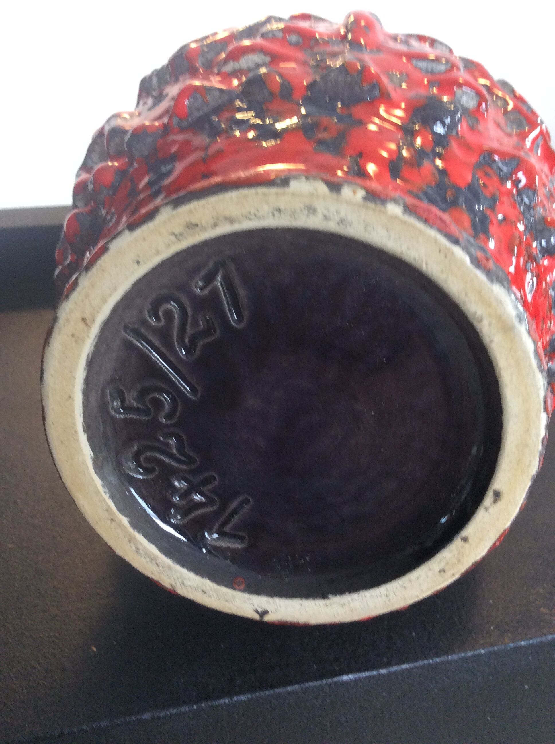 Vintage Vase West Germany in glazed ceramic 70s