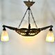 Art Deco chandelier with 4 lights, 1930.