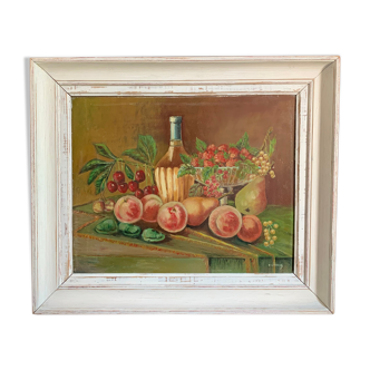 Painting still life with fruit