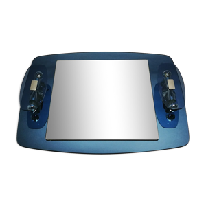 miroir et appliques bleu